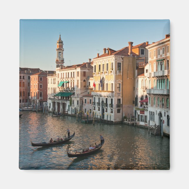 Solnedgång på Grand canal Venice Italien-fotografi Magnet (Framsidan)