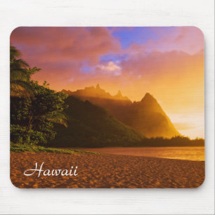 Solnedgång på gyllene strand, Hawaii Musmatta