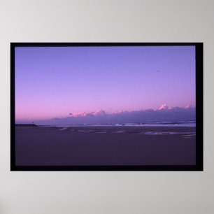 solnedgång på hav poster