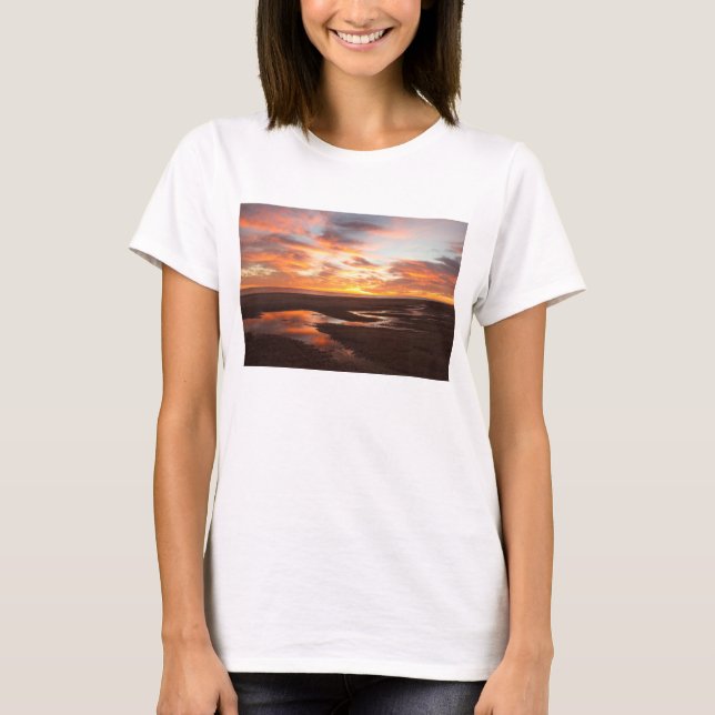 Solnedgång på havet av Cortez Tee Shirt (Framsida)
