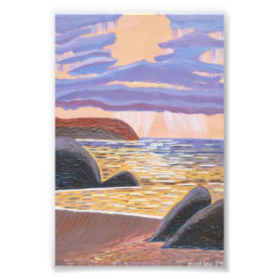 Solnedgång på havet fototryck