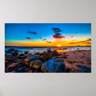 Solnedgång på havet poster