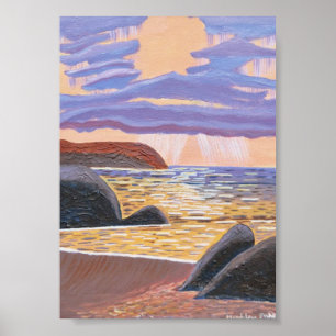 Solnedgång på havet poster