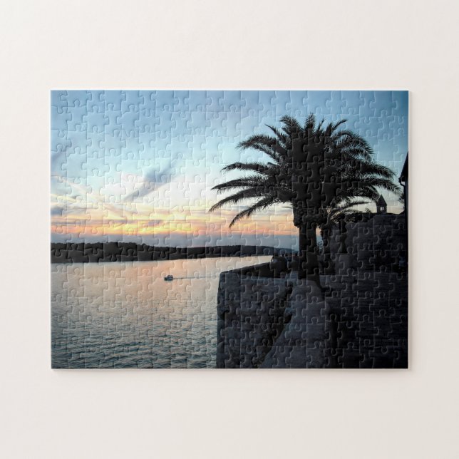 Solnedgång på havet pussel (Horisontell)