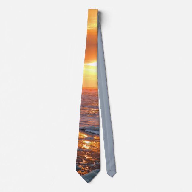 Solnedgång på havet slips (Framsida)