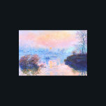 Solnedgång på havet vid Lavacourt Monet Fine Art Canvastryck<br><div class="desc">Solnedgången på Seine vid Lavacourt,  vintereffekten är ett vackert bra konssionistiskt solnedgångsvandskap på Seine River i Lavacourt,  Frankrike skapat av Fransk Impressionist artist Claude Monet c. 1880</div>