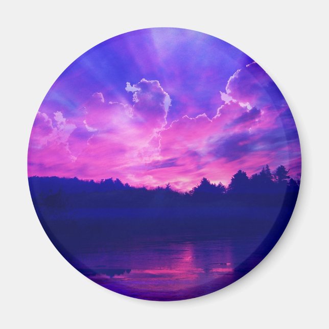 Solnedgång på Horisont Magnet (Framsidan)