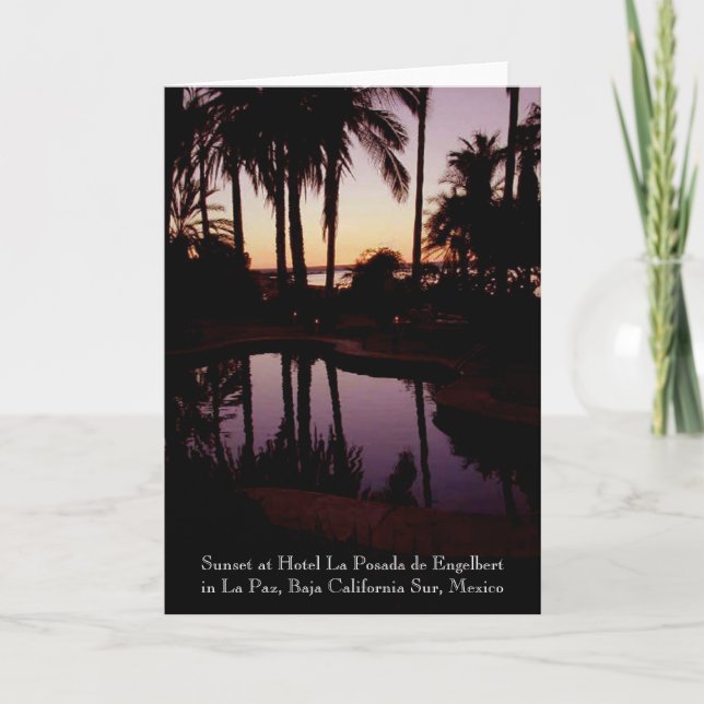 Solnedgång på hotellet La Posada de Engelbert Kort (Framsida)