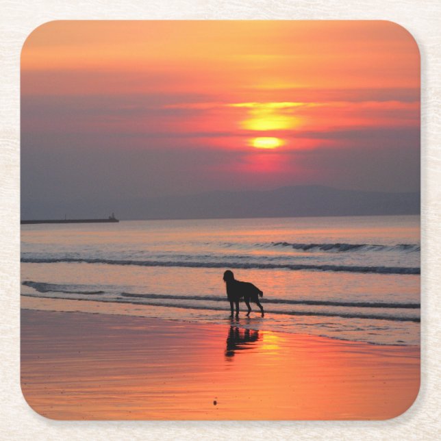 Solnedgång på Irländska sjön Underlägg (Framsidan)