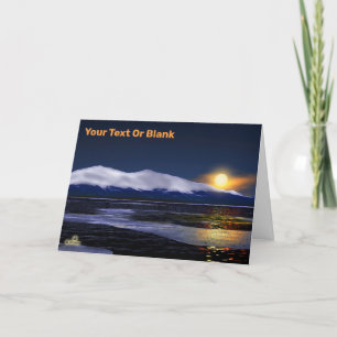 Solnedgång på is helgkort