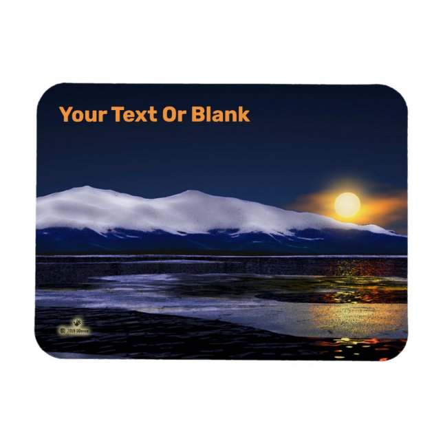 Solnedgång på is magnet (Horisontell)