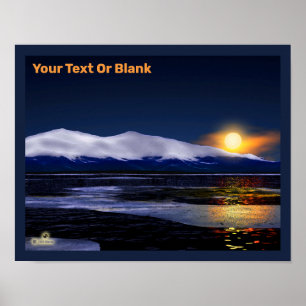 Solnedgång på is poster