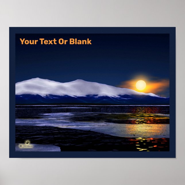 Solnedgång på is poster (Framsidan)