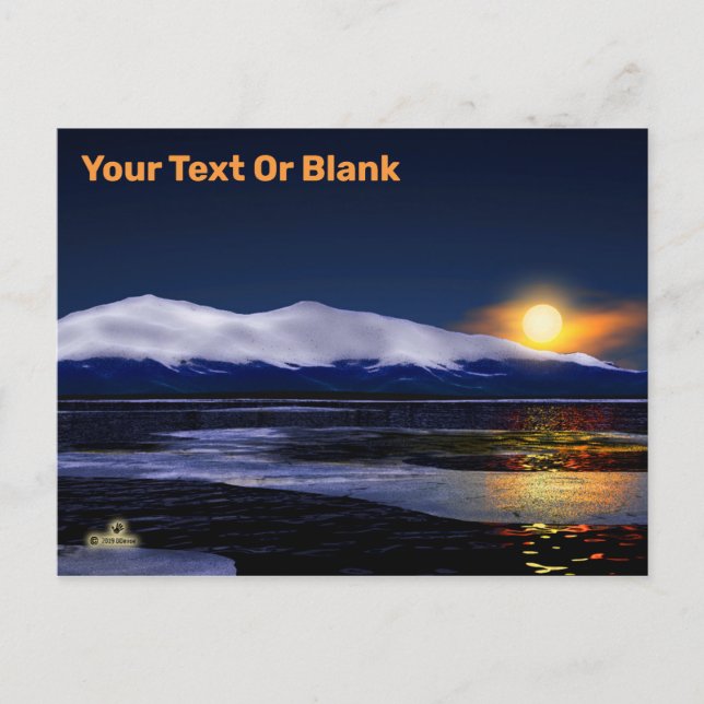 Solnedgång på is vykort (Framsida)