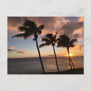Solnedgång på Kauai, Hawaii Vykort