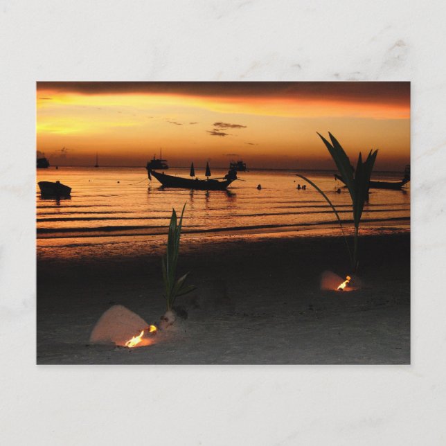 Solnedgång på Koh Tao Vykort (Framsida)