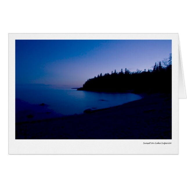 Solnedgång på Lake Superior Hälsningskort (Framsidan Horizontal)