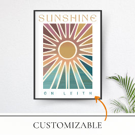 Solnedgång på leith - Sol-utskrift av färgfull Abs Poster