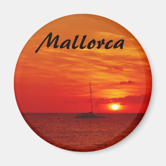 Solnedgång på Mallorca - Souvenir Magnet (Framsidan)