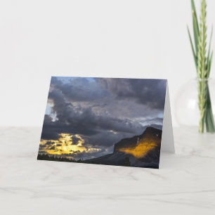 Solnedgång på många glaciär kort
