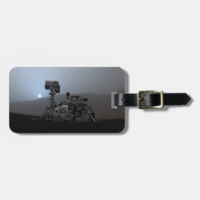 Solnedgång på Mars Curiosity Rover Bagagebricka (Horisontell Framsida)