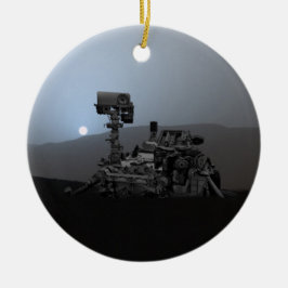 Solnedgång på Mars Curiosity Rover Julgransprydnad Keramik