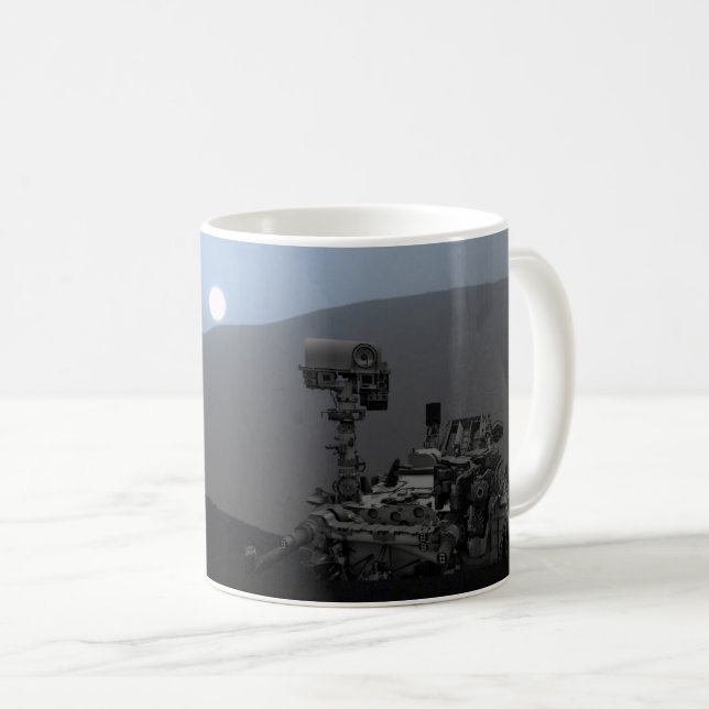 Solnedgång på Mars Curiosity Rover Kaffemugg (Framsida höger)