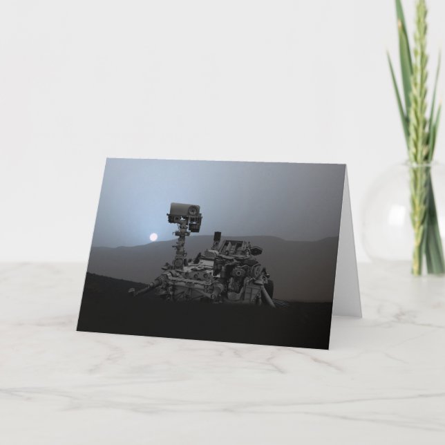 Solnedgång på Mars Curiosity Rover Kort (Framsida)