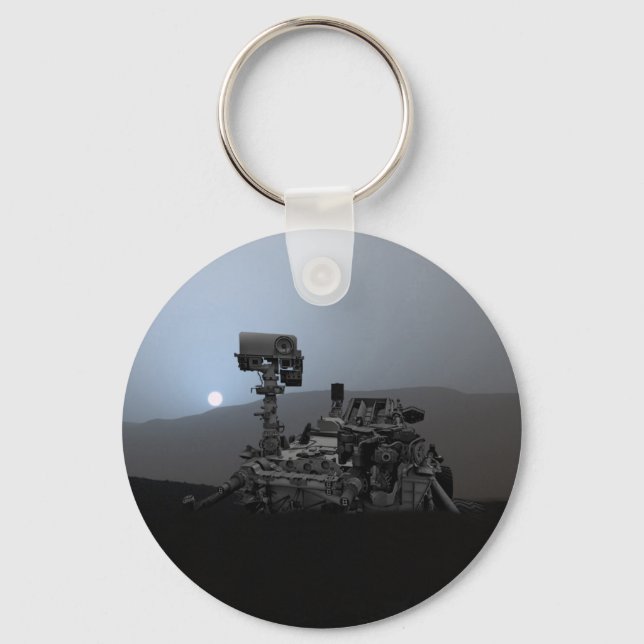 Solnedgång på Mars Curiosity Rover Nyckelring (Framsida)