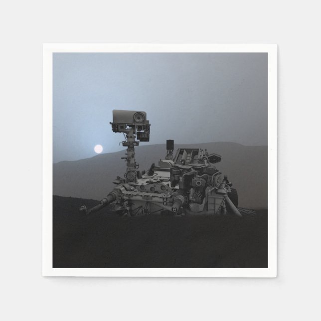 Solnedgång på Mars Curiosity Rover Pappersservett (Framsidan)