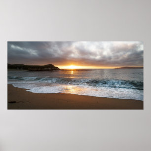 Solnedgång på Monterey, Kalifornien Poster