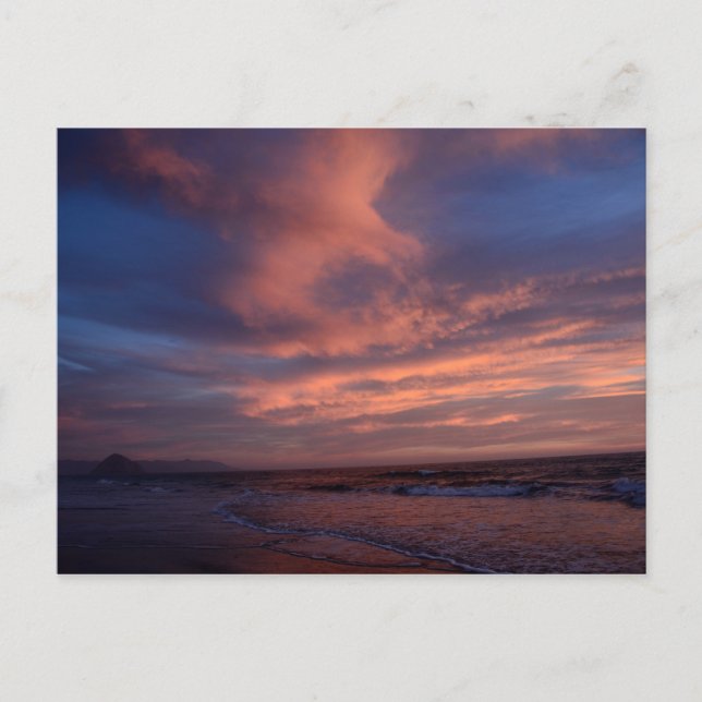 Solnedgång på Morro Strand Vykort (Framsida)