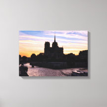 Solnedgång på Notre Dame de Paris