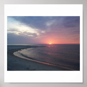 Solnedgång på ön Sand Poster