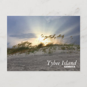 Solnedgång på ön Tybee, Georgien Vykort