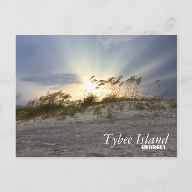 Solnedgång på ön Tybee, Georgien Vykort (Framsida)