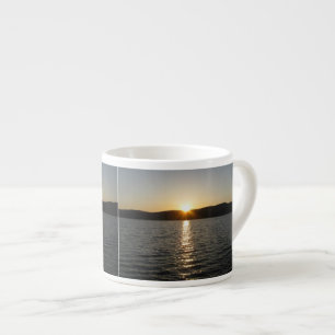 Solnedgång på Onota Sjö: Vågrät Espressomugg