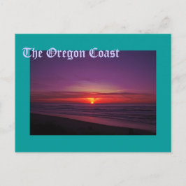 Solnedgång på Oregon Kusten Vykort