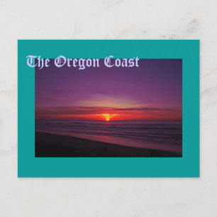 Solnedgång på Oregon Kusten Vykort