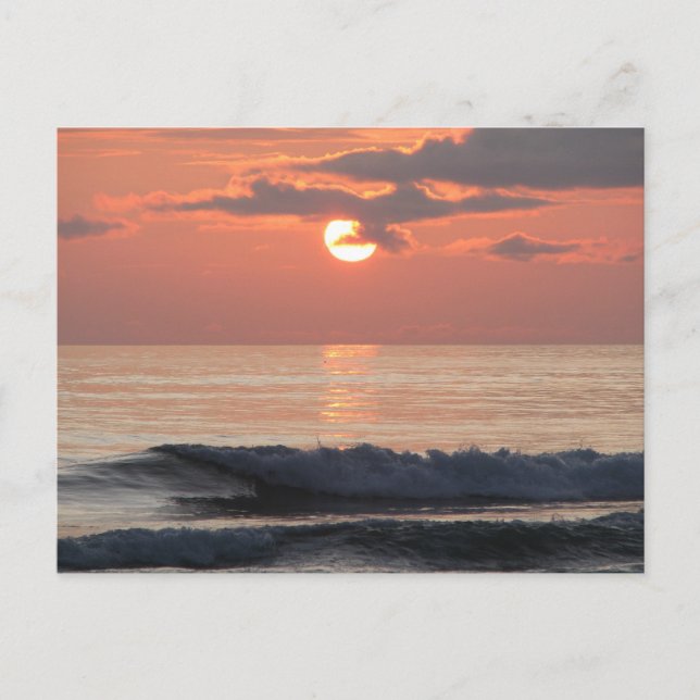 Solnedgång på Oregon Kusten Vykort (Framsida)