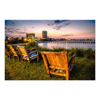 Solnedgång på Pensacola Beach Photo Fototryck