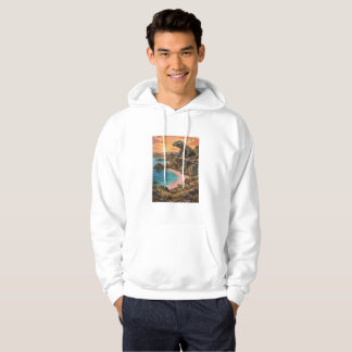 Solnedgång på Pink Beach Komodo Island Hoodie