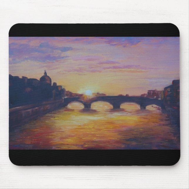 Solnedgång på Ponte Vecchio Musmatta (Framsidan)