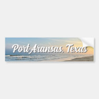 Solnedgång på Port Aransas-stranden Texas Fotograf