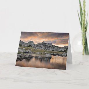 Solnedgång på pyramid sjön kort
