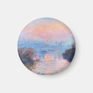 Solnedgång på Seine Claude Monet Magnet