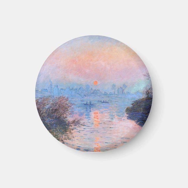 Solnedgång på Seine Claude Monet   Magnet (Framsidan)
