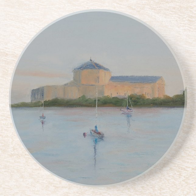 solnedgång på shedden underlägg (Framsidan)