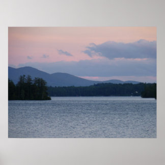 Solnedgång på Sjö 2 Poster