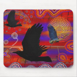 Solnedgång på Sjö Wendouree Australian Aboriginal  Musmatta